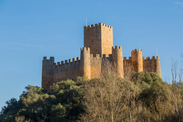 Hrad Almourol Středověký Hrad Středním Portugalsku Ležící Malém Skalnatém Ostrůvku — Stock fotografie