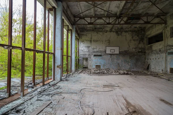 Antigua Piscina Pripyat Ciudad Fantasma Zona Exclusión Chernobyl —  Fotos de Stock
