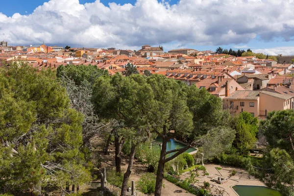 Antico Villaggio Avila All Interno Delle Mura Castiglia Leon Spagna — Foto Stock