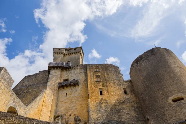 Pohled Středověkou Pevnost Hrad Castelnaud Zámek Castelnaud Údolí Dordogne Oblast — Stock fotografie