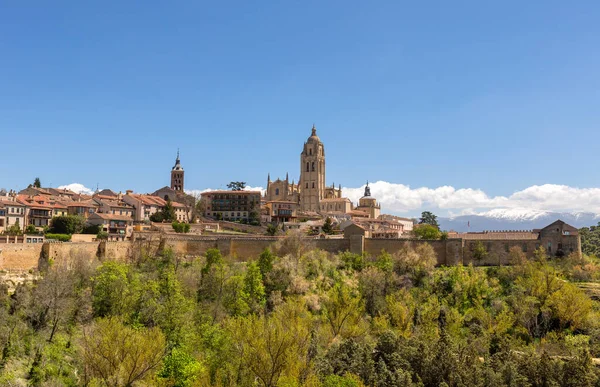 Gamla Stan Segovia Och Katedralen Segovia Spanien — Stockfoto