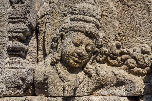 Podrobnosti Starověkém Buddhistickém Chrámu Borobudur Magelang Střední Jáva Indonésie — Stock fotografie