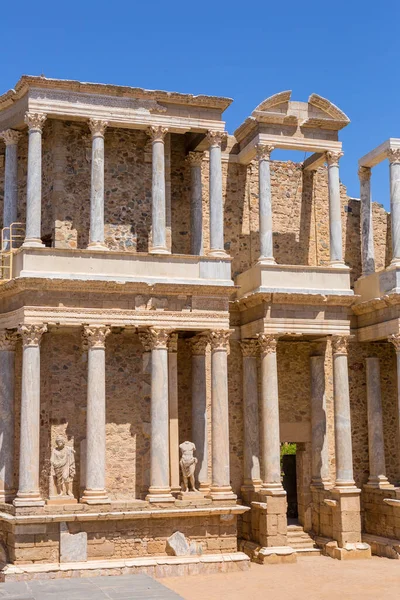 Théâtre Romain Antique Merida Espagne Construit Par Les Romains Fin — Photo