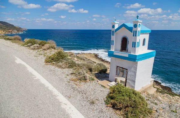 Typical Greek Miniature Roadside Shrine Small Greek Orthodox Chapel — Stock Photo, Image