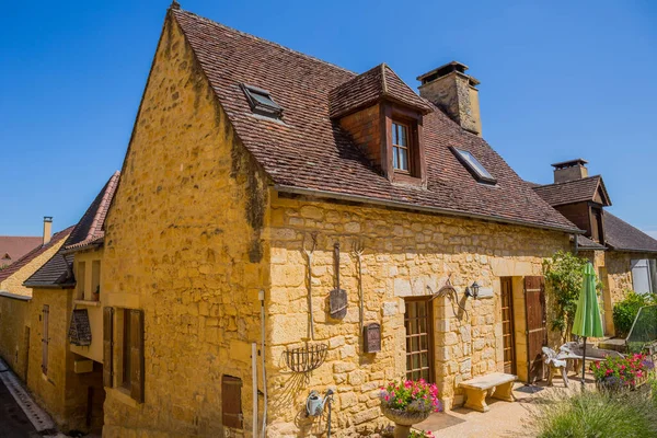 Domme Frankrike Gamla Hus Den Medeltida Staden Domme Dordogne Frankrike — Stockfoto