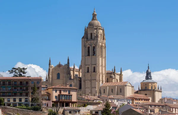 Gamla Stan Segovia Och Katedralen Segovia Spanien — Stockfoto