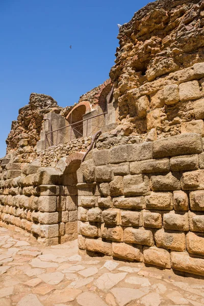 Anfiteatro Romano Enorme Yacimiento Arqueológico Mérida Fundada Por Antigua Roma — Foto de Stock