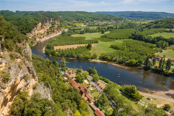 Roque Gageac Vista Desde Marqueyssac Dordogne Francia —  Fotos de Stock