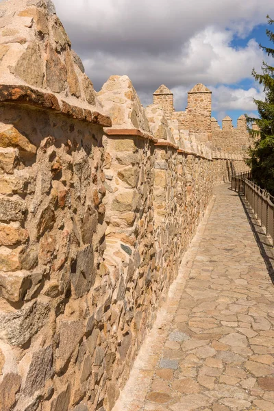 Ancient Fortification Avila Top Walls Castile Leon Spain — Stock Photo, Image