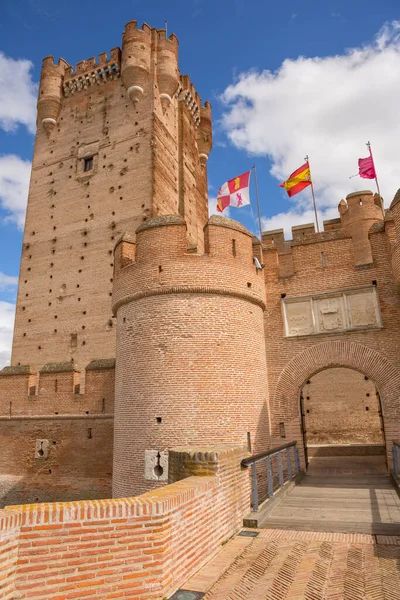 Castillo Mota Castelo Medina Del Campo Valladolid Leon Espanha — Fotografia de Stock