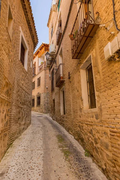 Toledo Angel Smalle Straat Castilië Mancha Spanje — Stockfoto