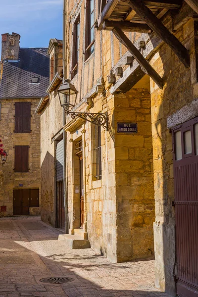 Sarlat Caneda França Casas Centro Antiga Cidade Medieval Sarlat Caneda — Fotografia de Stock