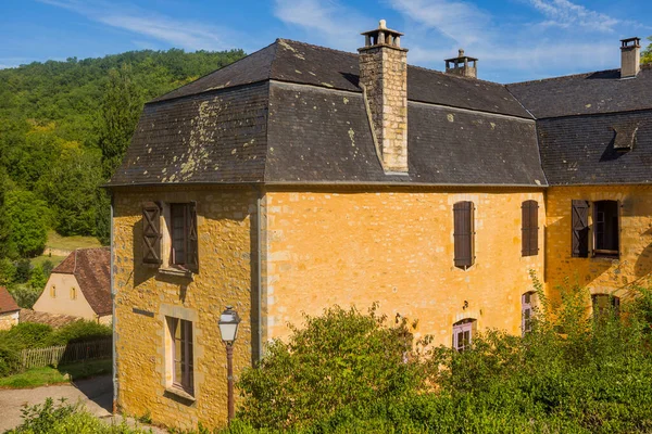 Perigord Noir Saint Amand Coly Casas Típicas Rotulado Les Beaux — Fotografia de Stock