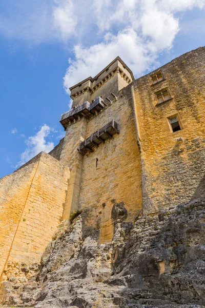 Utsikt Över Den Medeltida Fästningen Castelnaud Castle Chateau Castelnaud Dordogne — Stockfoto