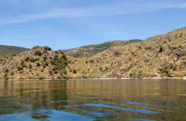 Douro Nehri Portekiz 'in kuzeyinden akıyor. Douro Bölgesi.