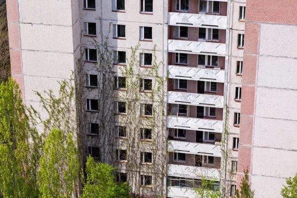 Quartier Résidentiel Ville Abandonnée Pripyat Dans Zone Exclusion Tchernobyl Ukraine — Photo