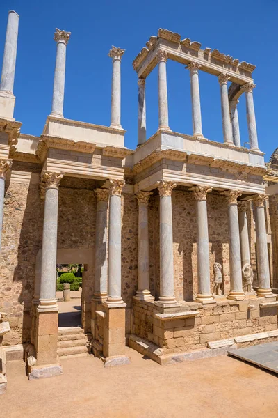 Antigo Teatro Romano Mérida Espanha Construído Pelos Romanos Final Século — Fotografia de Stock