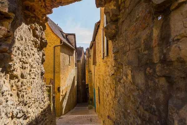 Ιστορικά Σπίτια Στο Sarlat Caneda Στο Dordogne Department Aquitaine Γαλλία — Φωτογραφία Αρχείου