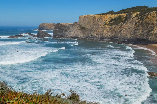 Vue Sur Plage Atlantique Aljezur Algarve Ouest Costa Vicentina Portugal — Photo