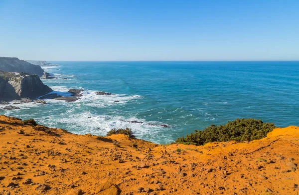 Atlantic Roccky Coast View Alentejo Portugalsko — Stock fotografie