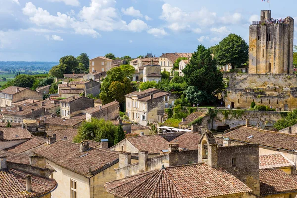 Blick Auf Den Heiligen Milion Aquitanien Frankreich — Stockfoto