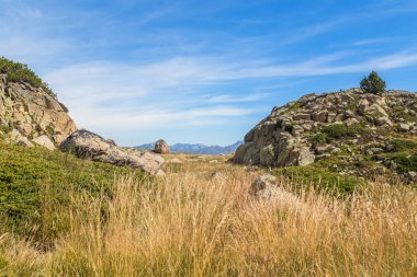 Estany Primer Gölü yakınlarındaki Andorra Pirenes Dağları 