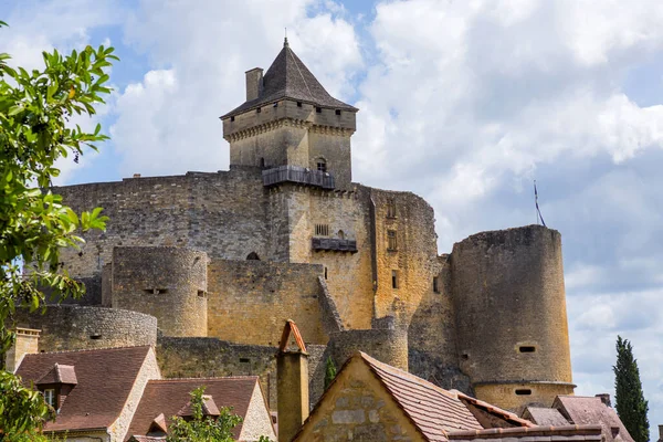 阿基坦 Perigord Noir地区 Dordogne山谷 Castelnaud城堡 城堡城堡 — 图库照片