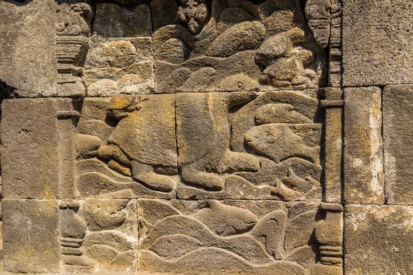 Detaljer Forntida Buddistiska Tempel Borobudur Magelang Centrala Java Indonesien — Stockfoto