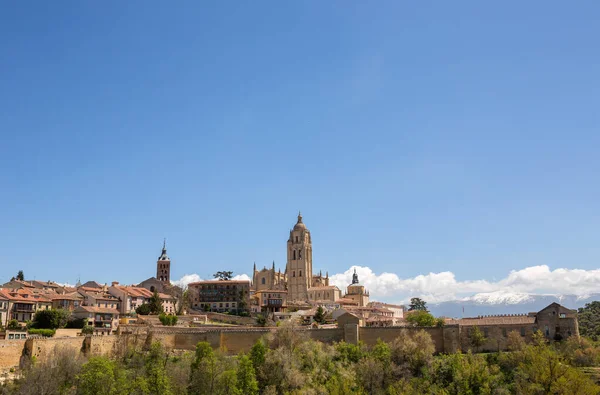 Gamla Stan Segovia Och Katedralen Segovia Spanien — Stockfoto