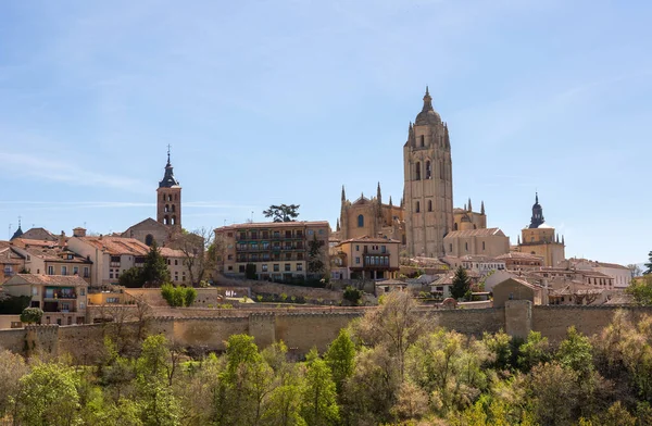 Gamla Stan Segovia Och Katedralen Segovia Spanien — Stockfoto