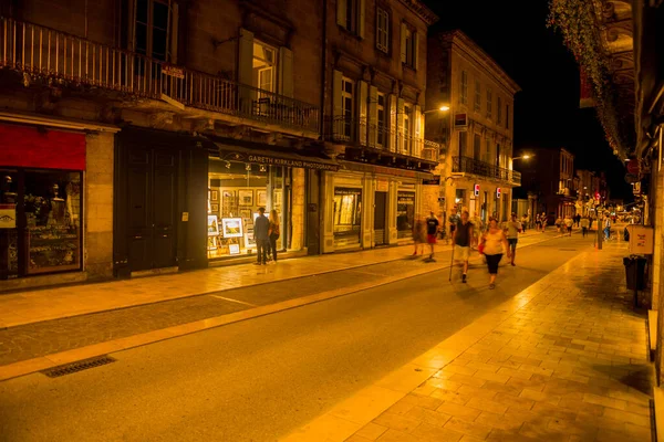 Sarlat Caneda Franciaország Éjszaka Sarlat Caneda Egy Gyönyörű Középkori Város — Stock Fotó