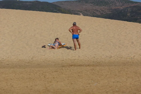 Praia Bordeira Portugal Folk Ved Klitterne Den Berømte Strand Praia - Stock-foto