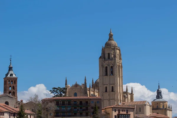 Gamla Stan Segovia Och Katedralen Segovia Spanien — Stockfoto