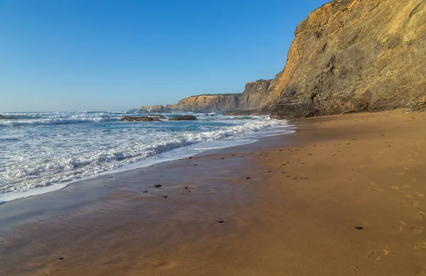 Plaża Odizolowana Atlantyku Alentejo Portugalia — Zdjęcie stockowe