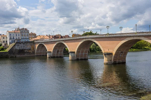 Oude Brug Dordogne Bij Bergerac Frankrijk — Stockfoto