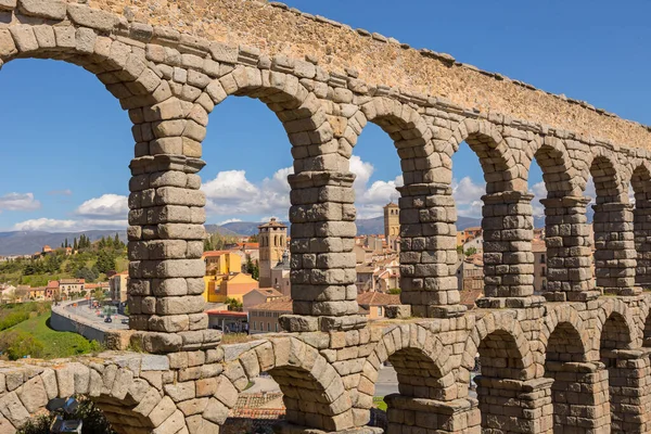 Segovia Aquaduct Ruïnes Van Het Oude Rome Segovia Spanje — Stockfoto