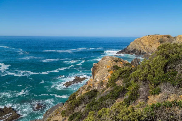 Uitzicht Atlantische Rotskust Aljezur Algarve West Costa Vicentina Portugal — Stockfoto