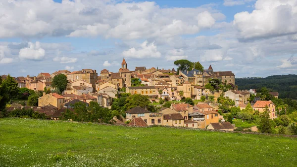Widok Belves Piękną Średniowieczną Wioskę Dordogne Francja — Zdjęcie stockowe