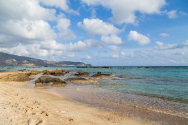 Yunanistan 'ın Creete kentindeki güney kıyı manzarası