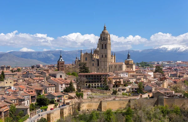 Gamla Stan Segovia Och Katedralen Segovia Spanien — Stockfoto