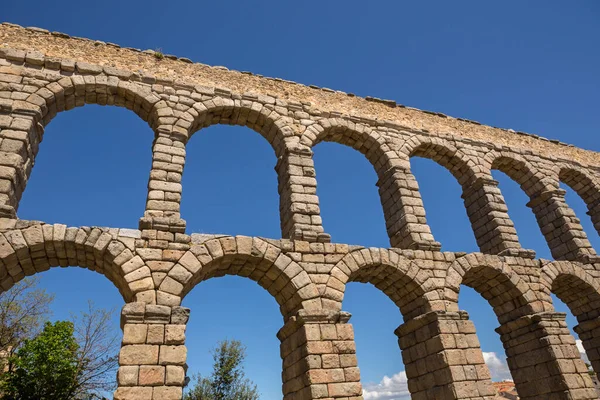 Segovia Aquaduct Ruïnes Van Het Oude Rome Segovia Spanje — Stockfoto