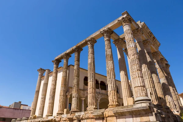 Corinthian Style Marble Columns Temple Diana Merida Founded Ancient Rome — Stock Photo, Image