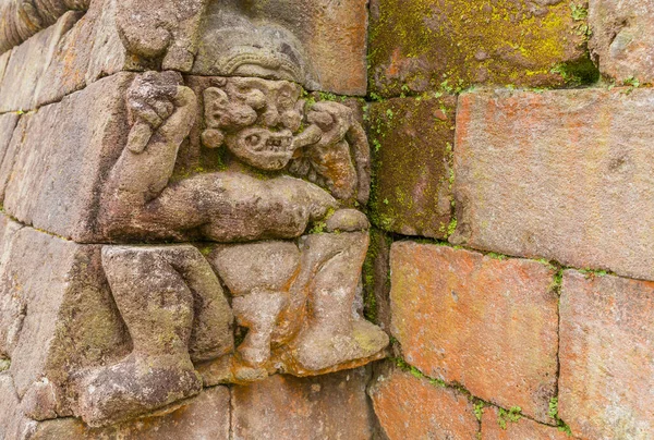 Detalles Del Templo Sukuh Isla Java Países Bajos — Foto de Stock