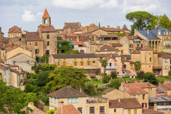Widok Belves Piękną Średniowieczną Wioskę Dordogne Francja — Zdjęcie stockowe