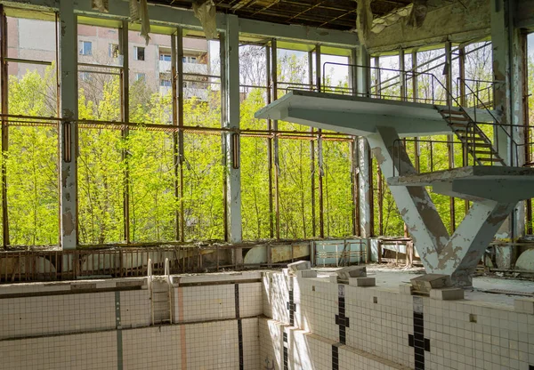 Чернобыльская Зона Бассейн Городе Припять Украине Зона Отчуждения — стоковое фото