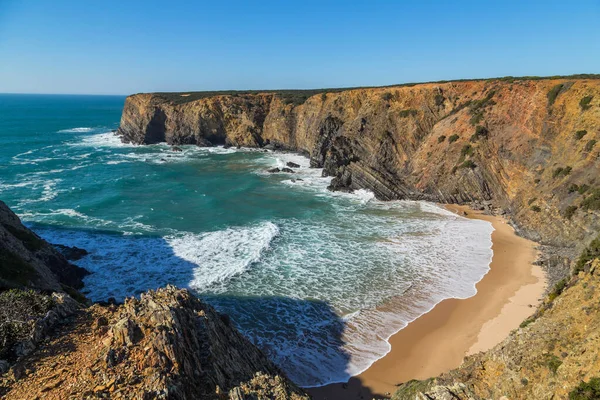 Atlantik Sahili Manzarası Aljezur Algarve West Costa Vicentina Portekiz — Stok fotoğraf