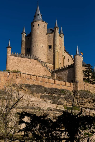 Famoso Castelo Alcazar Segóvia Castela Leão Espanha — Fotografia de Stock