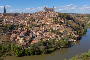 İspanya, Mirador del Valle 'den Toledo' nun görüntüsü