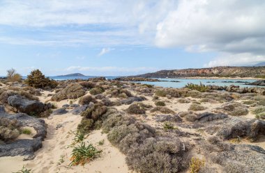 Yunanistan 'ın Creete kentindeki güney kıyı manzarası