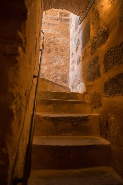 Segovia, İspanya: Segovia 'nın ünlü Alcazar kalesi, iç merdiven, Castilla y Leon, İspanya